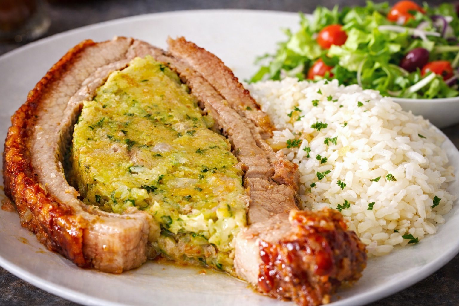 Gefüllte Schweinsbrust